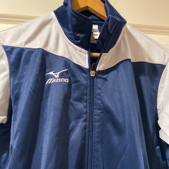Mizuno blue and white athletic too zipped sweatshirt xs - Picture 2 of 6